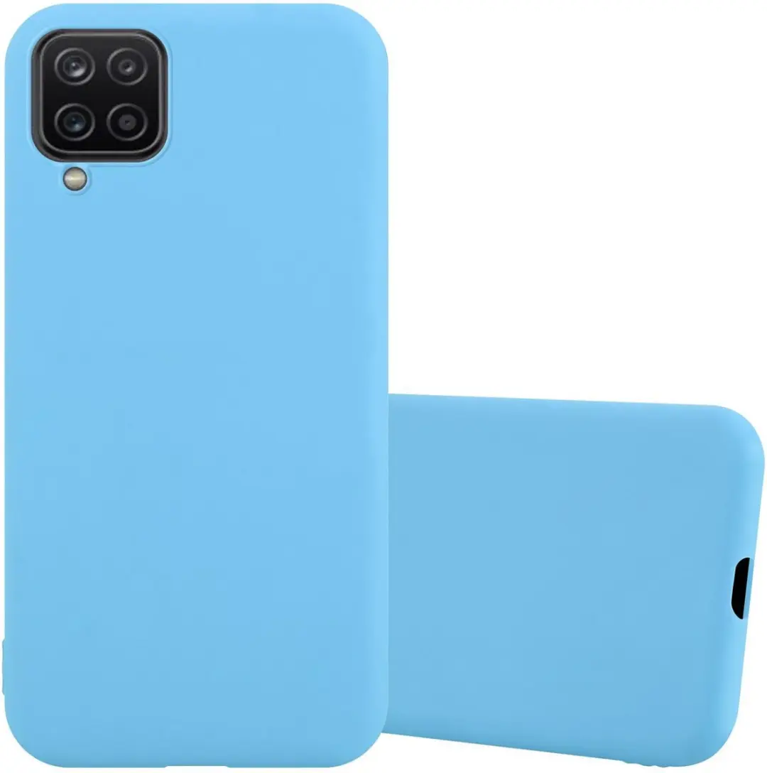 Cadorabo Hoesje geschikt voor Samsung Galaxy A12 / M12 in CANDY BLAUW