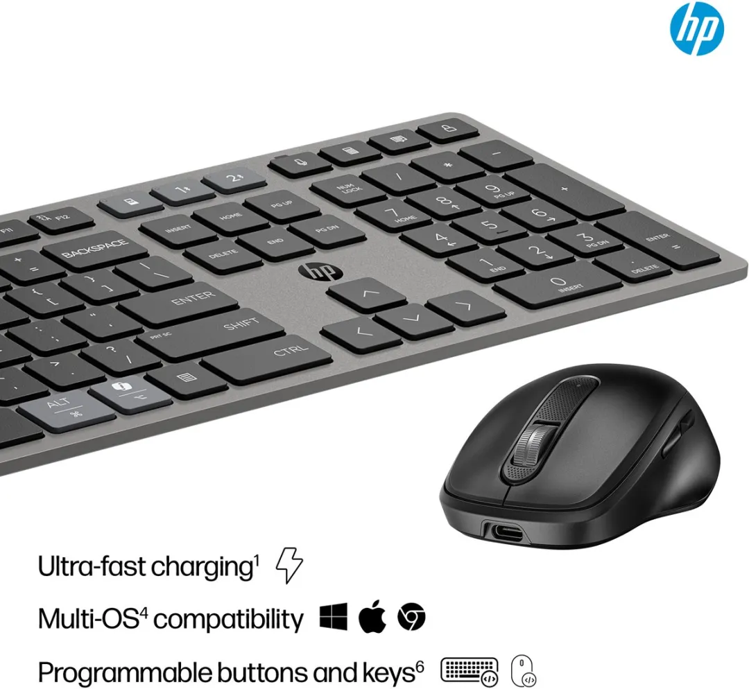 HP 725 9T5B0UT Toetsenbord & Muis Set - Zwart