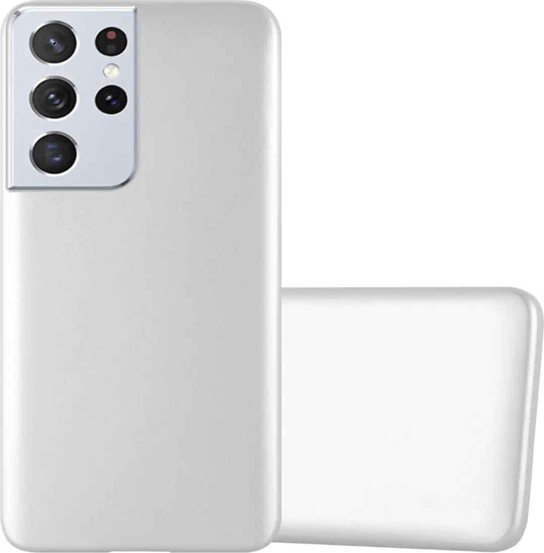Cadorabo Hoesje geschikt voor Samsung Galaxy S22 ULTRA in METALLIC ZILVER