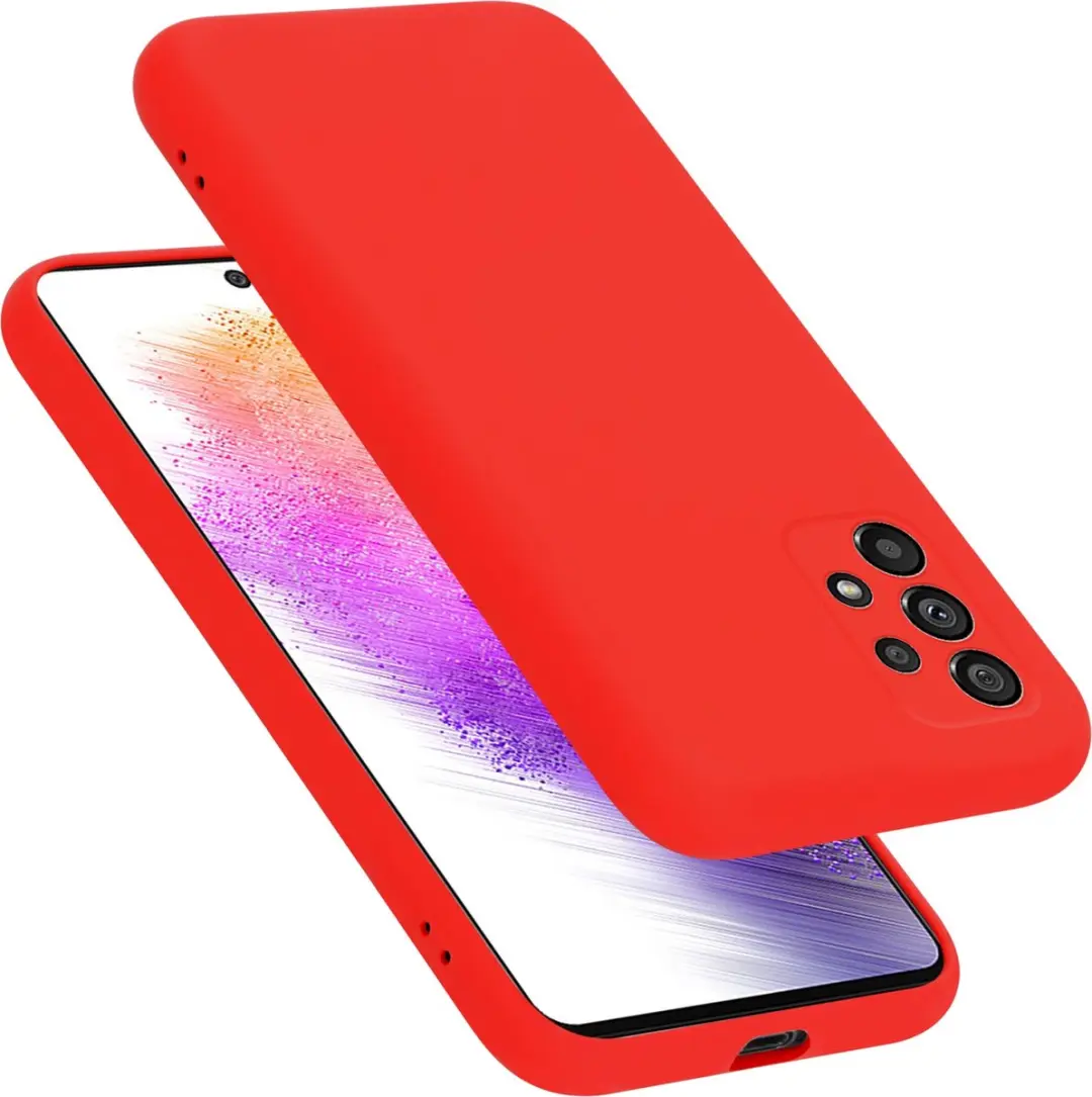 Cadorabo Hoesje geschikt voor Samsung Galaxy A73 5G in LIQUID ROOD