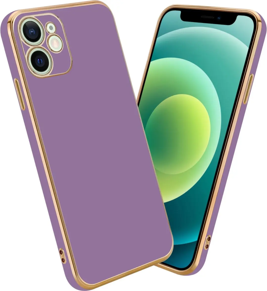 Cadorabo Hoesje geschikt voor Apple iPhone 12 in Glossy Paars