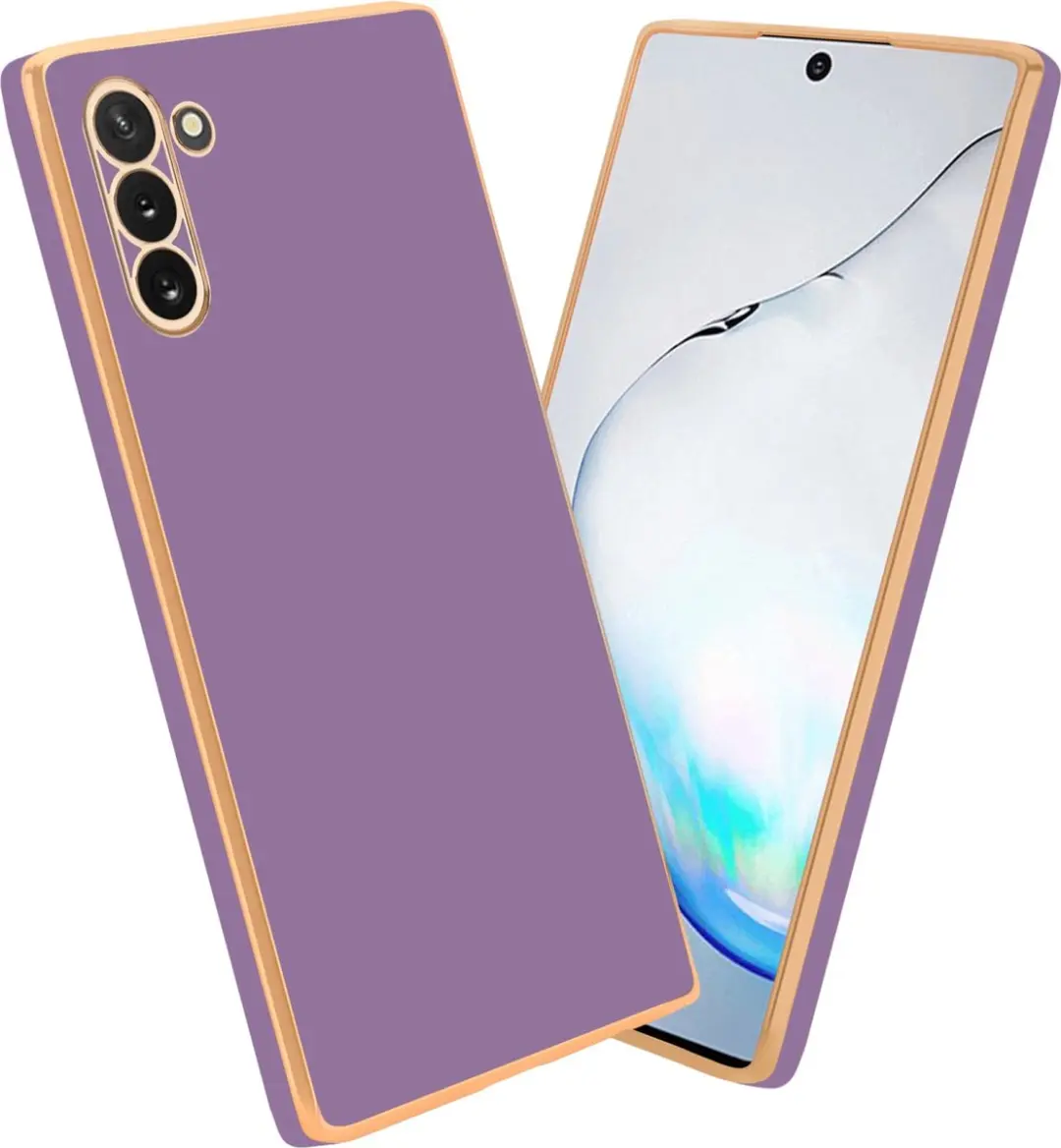 Cadorabo Hoesje geschikt voor Samsung Galaxy NOTE 10 in Glossy Paars