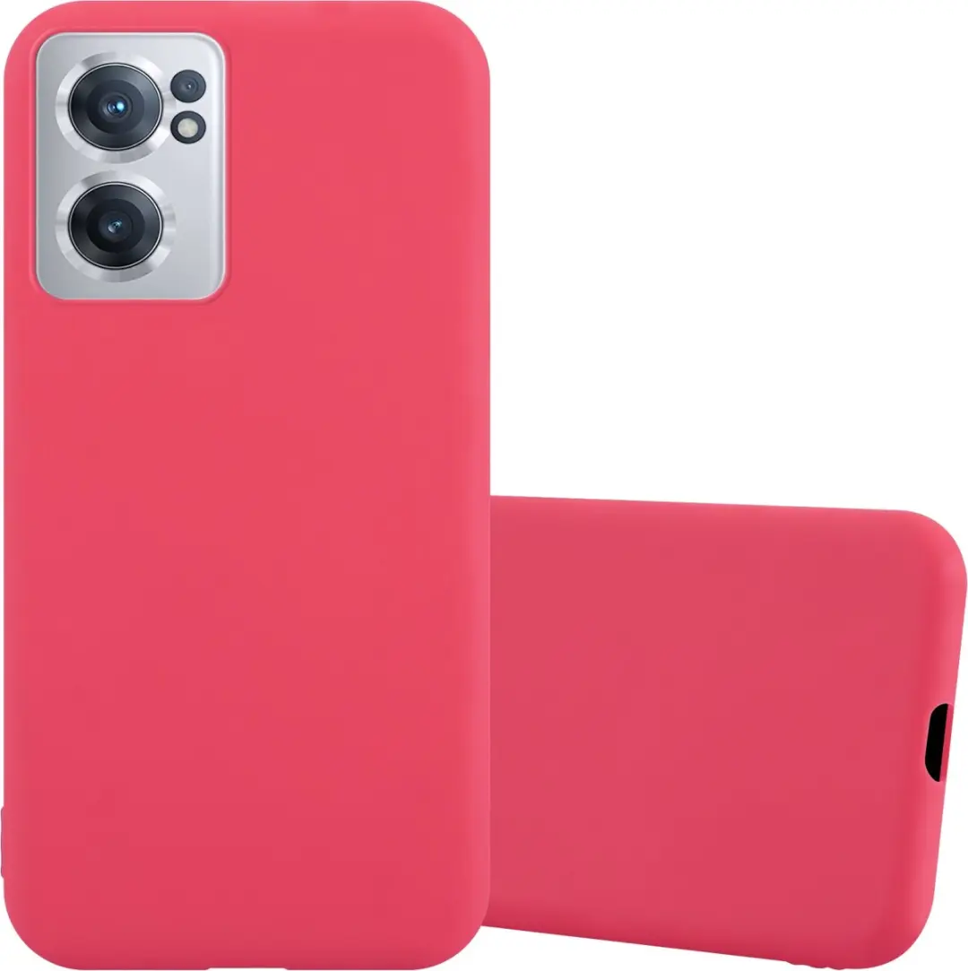 Cadorabo Hoesje geschikt voor OnePlus Nord CE 2 5G in CANDY ROOD