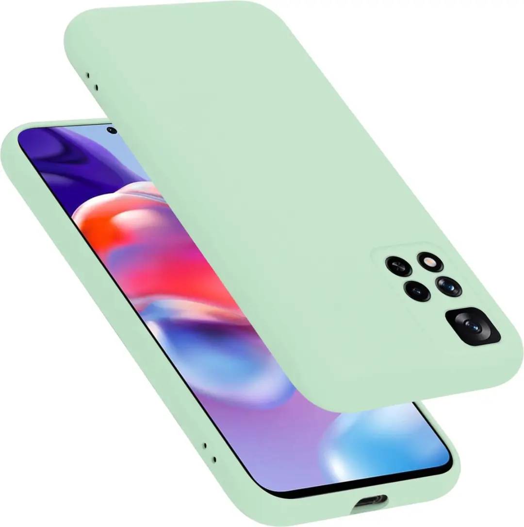 Cadorabo Hoesje geschikt voor Xiaomi RedMi NOTE 11 PRO+ in LIQUID LICHT GROEN