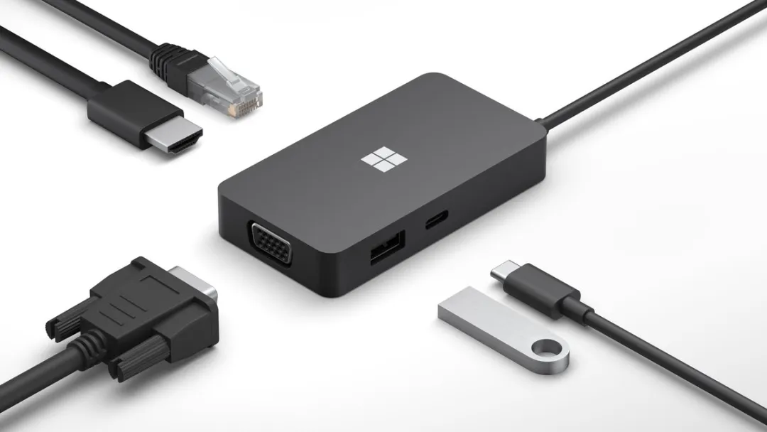Microsoft Surface USB-C Travel Hub 161-00002 - Dockingstation HDMI/VGA/Ethernet - Zwart