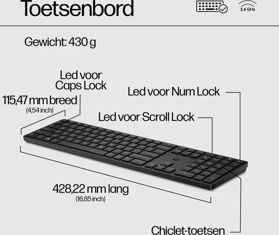HP 650 Draadloos Toetsenbord & Muis - Zwart