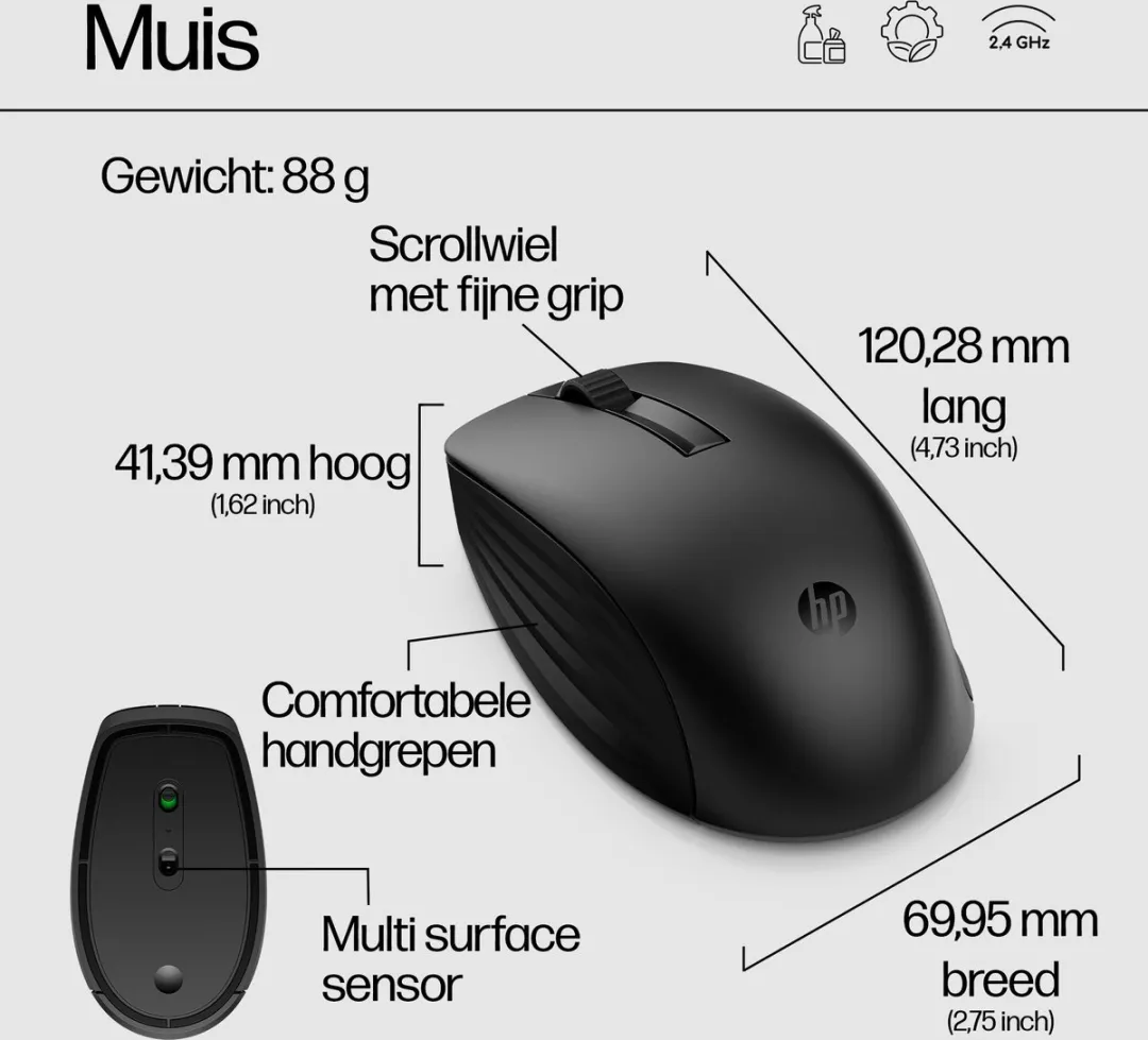 HP 650 Draadloos Toetsenbord & Muis - Zwart