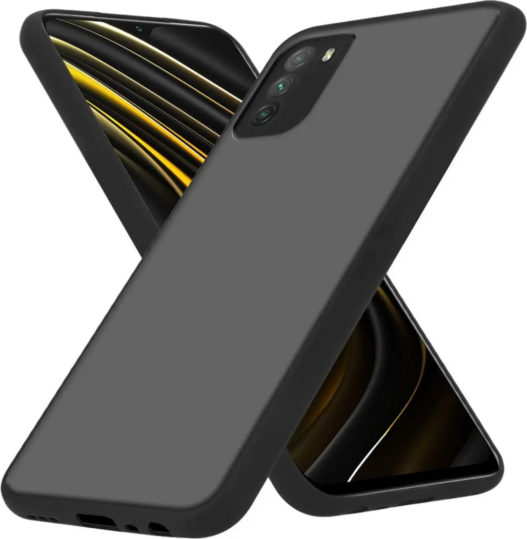 Cadorabo Hoesje geschikt voor Xiaomi POCO M3 in MATT ZWART