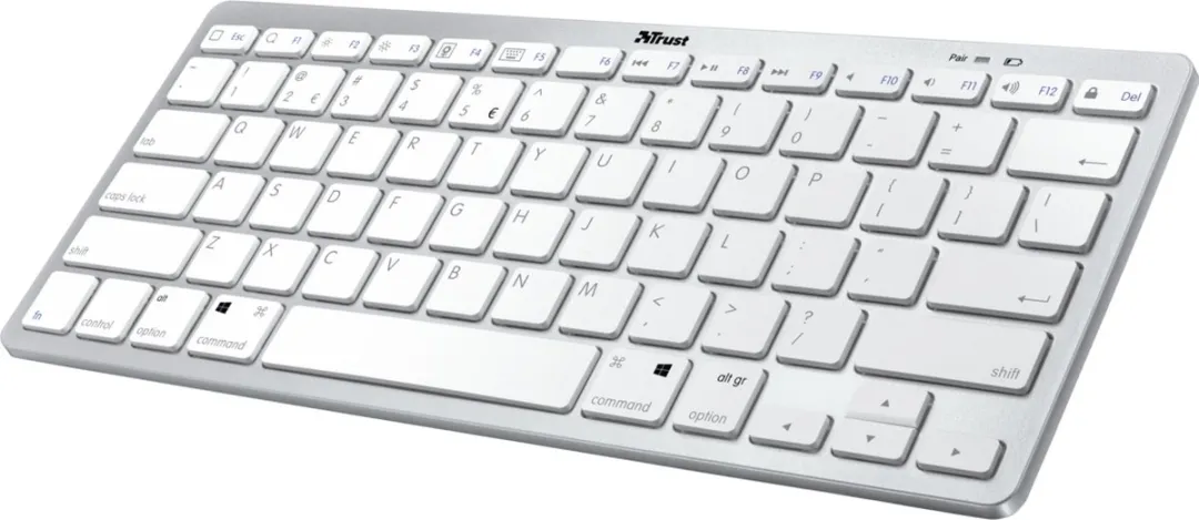 Trust Nado 22242 Draadloos Bluetooth Toetsenbord - Zilver - afbeelding 6 van 6