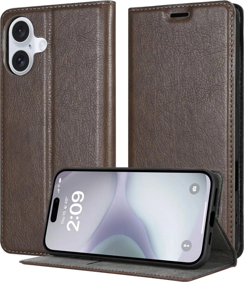 Cadorabo Hoesje geschikt voor Apple iPhone 16 PLUS in KOFFIE BRUIN