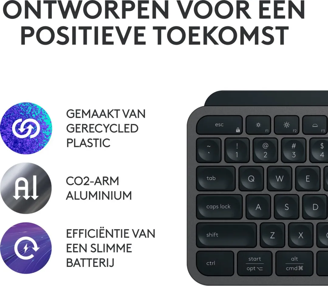 Logitech MX Keys S Draadloos Toetsenbord - Qwerty - Zwart - afbeelding 6 van 6