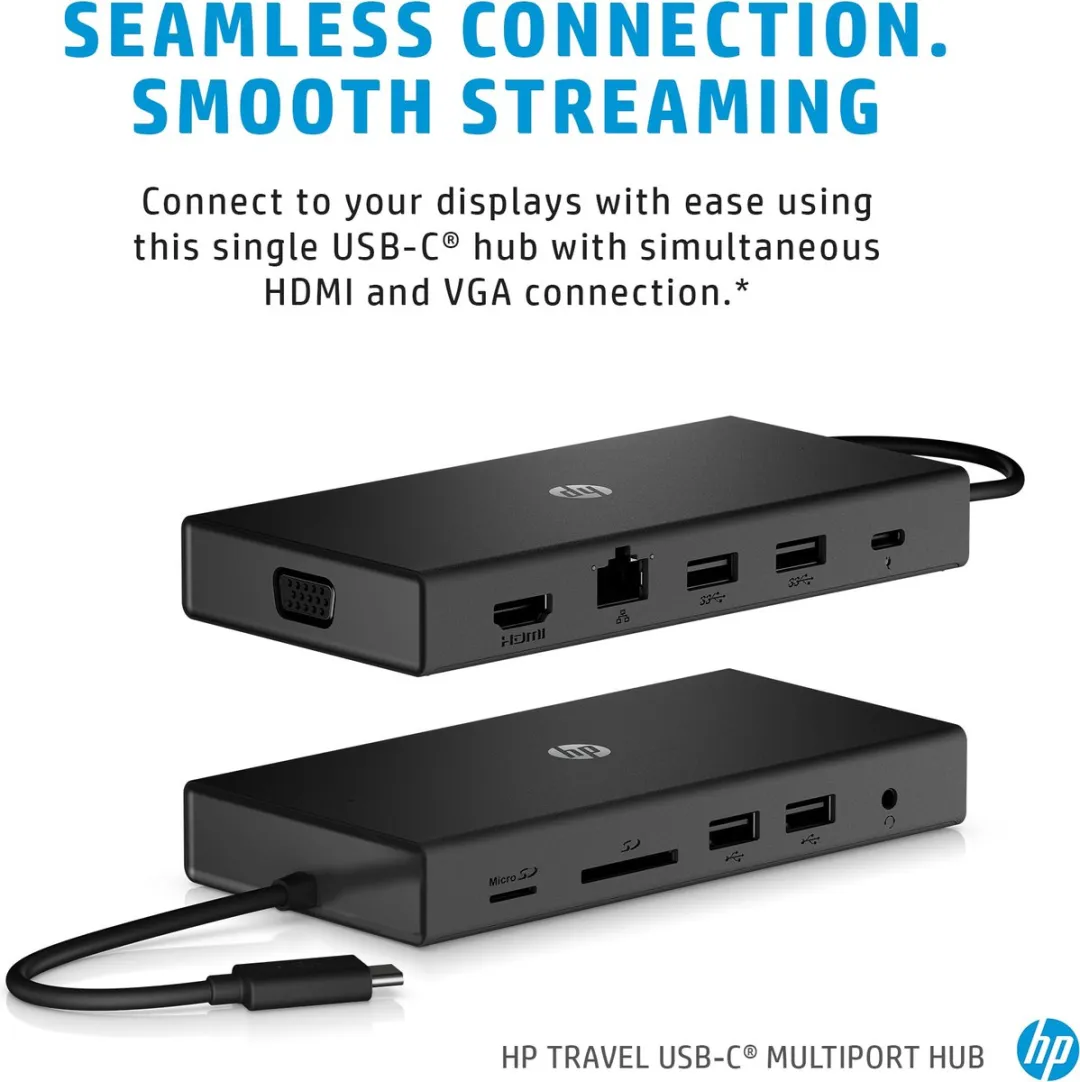 HP USB-C Reishub 1C1Y5AA#ABB - 4 Poorten - Zwart