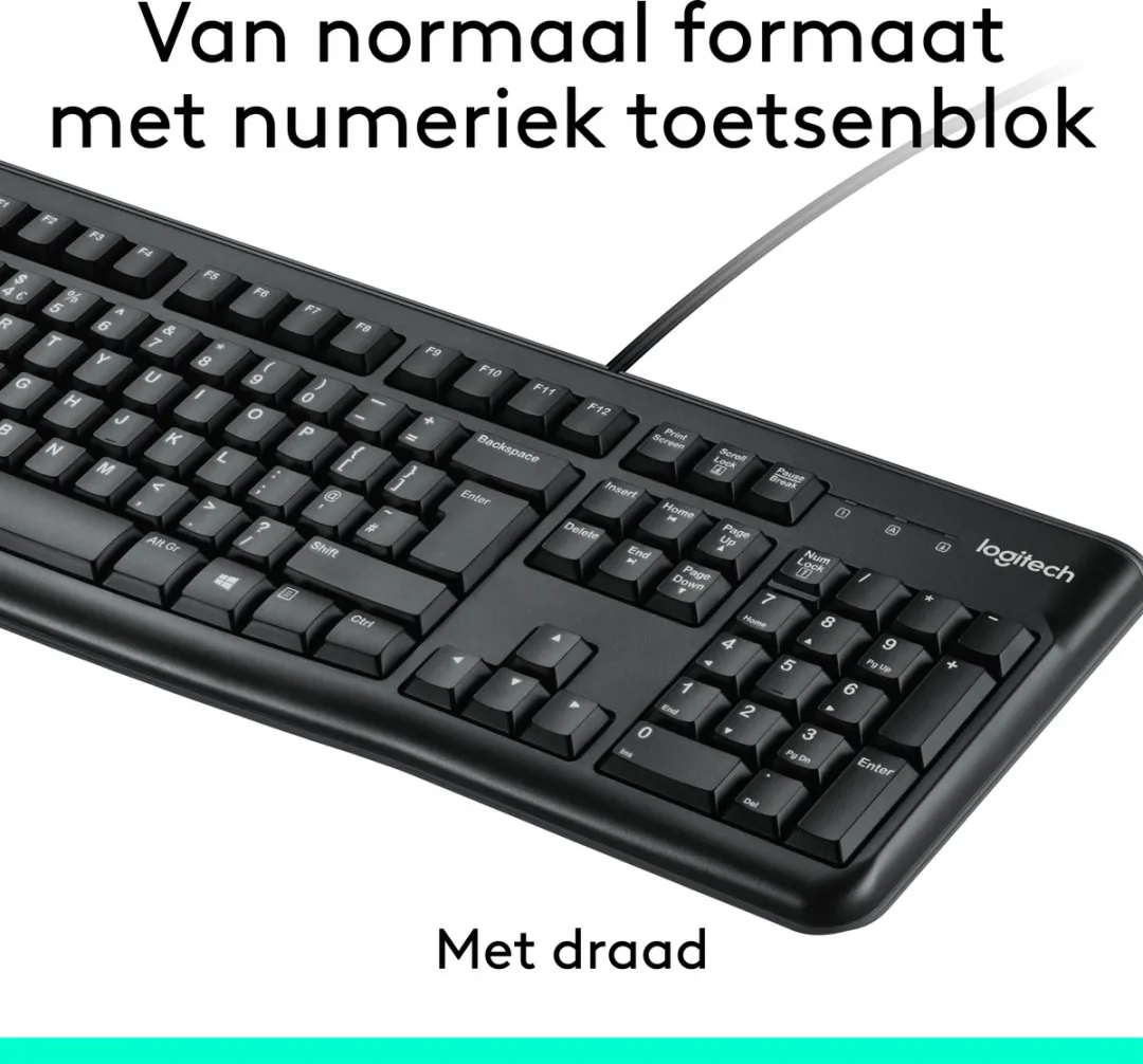 Logitech MK120 Bedraad Toetsenbord en Muis - Zwart - afbeelding 6 van 6