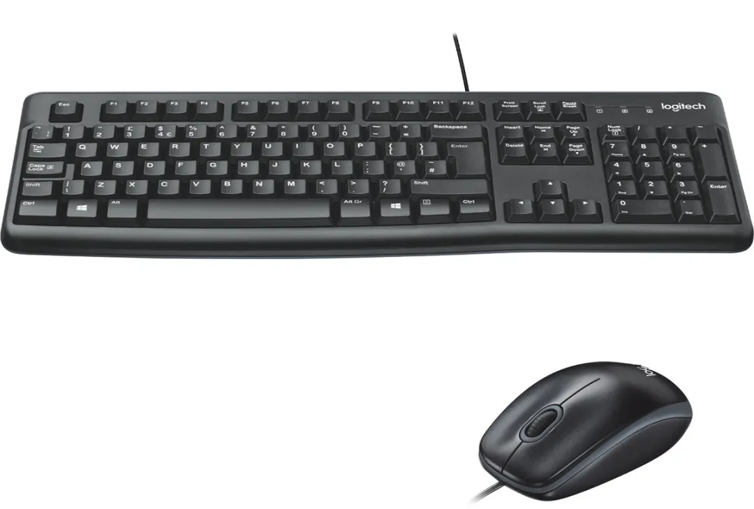 Logitech MK120 Bedraad Toetsenbord en Muis - Zwart