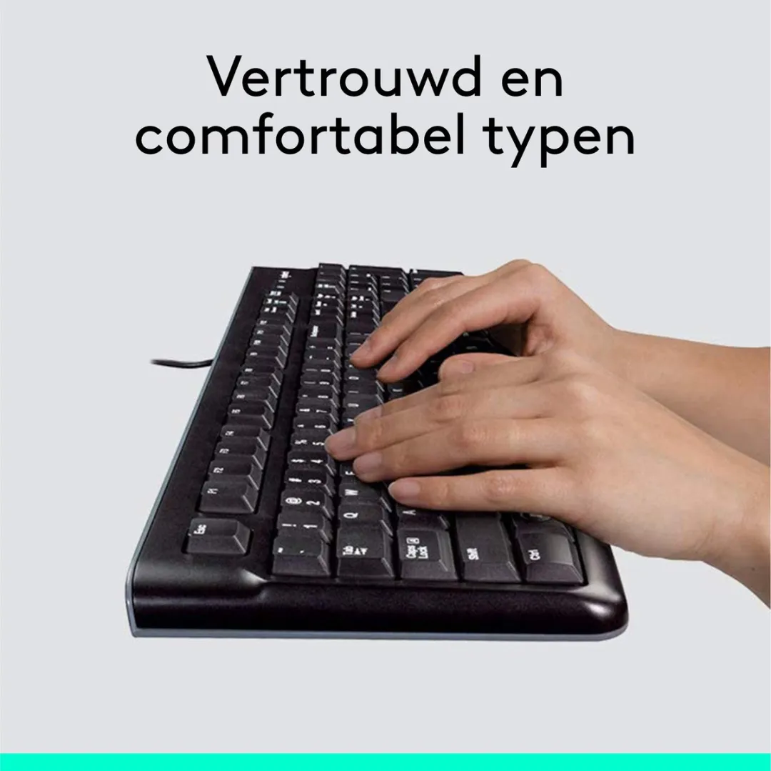 Logitech MK120 Bedraad Toetsenbord en Muis - Zwart