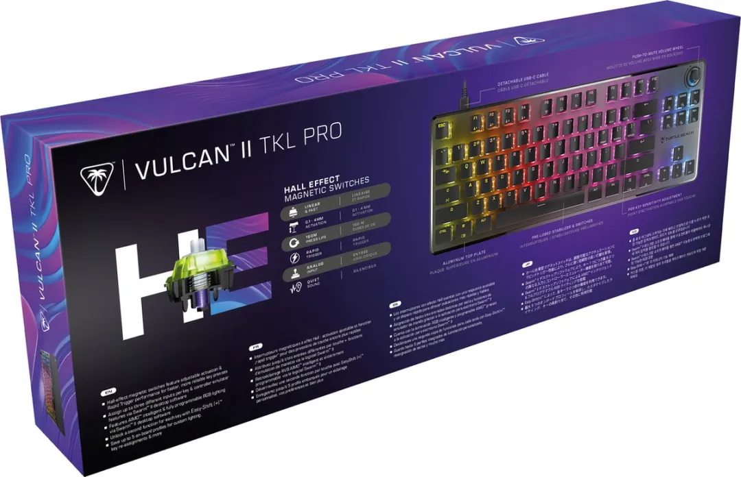 Turtle Beach Vulcan II TKL Pro TURA38.BX.GAKB Gamingtoetsenbord - Zwart