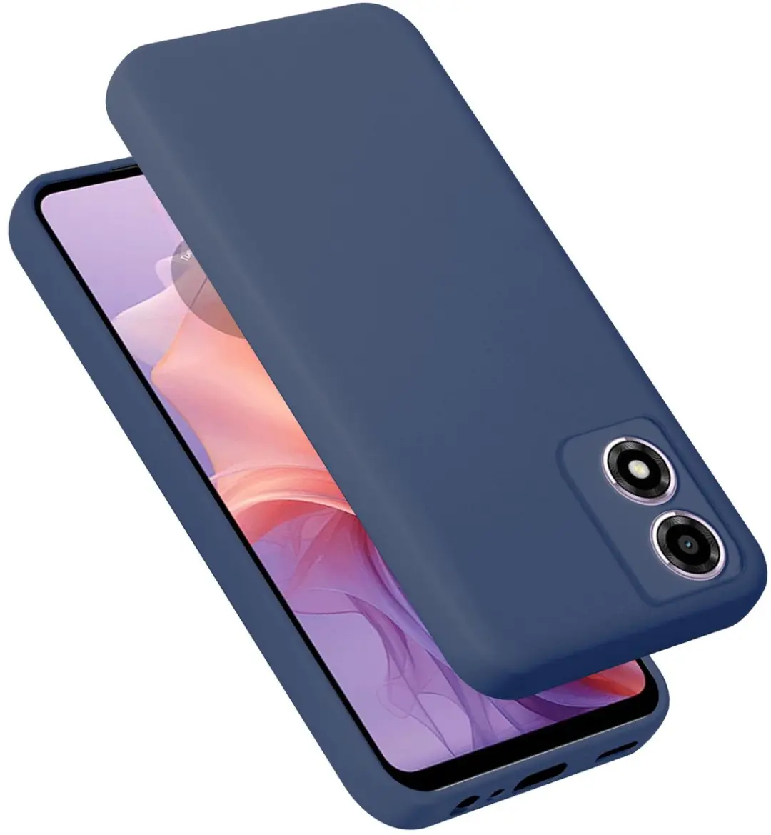 Cadorabo Hoesje geschikt voor Motorola Moto E14 in LIQUID BLAUW