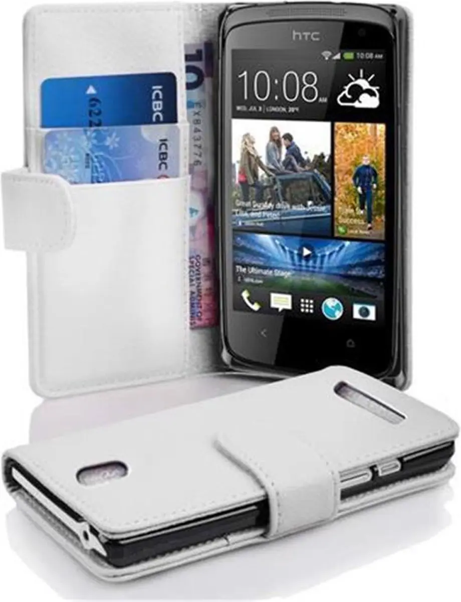 Cadorabo Hoesje geschikt voor HTC Desire 500 in MAGNESIUM WIT