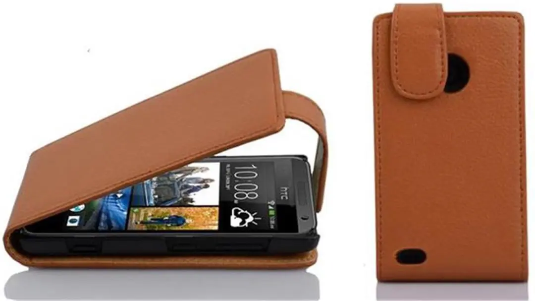 Cadorabo Hoesje geschikt voor HTC Desire 300 in COGNAC BRUIN