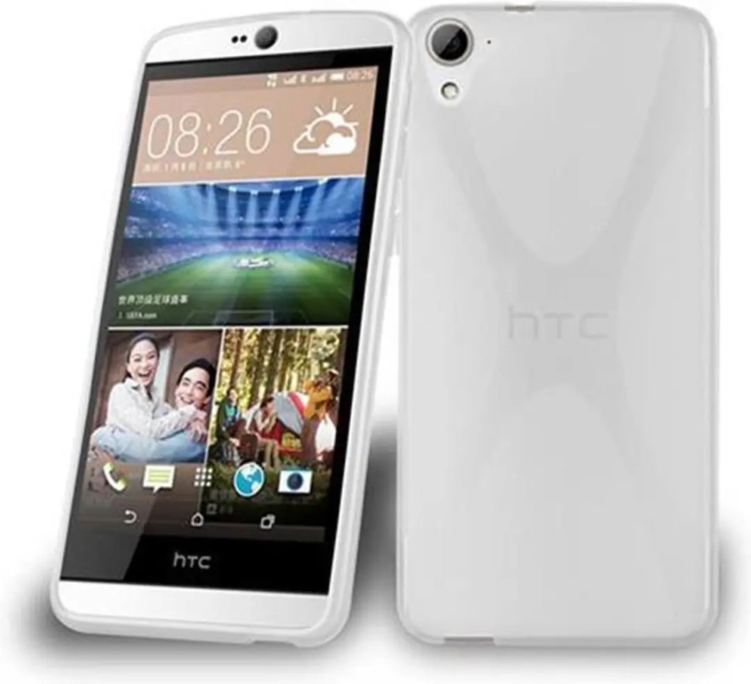 Cadorabo Hoesje geschikt voor HTC Desire 826 in SEMI-TRANSPARANT - Beschermhoes gemaakt van flexibel TPU silicone Case Cover