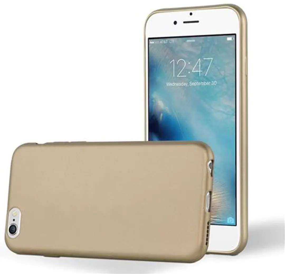 Cadorabo Hoesje geschikt voor Apple iPhone 6 / 6S in METALLIC GOUD