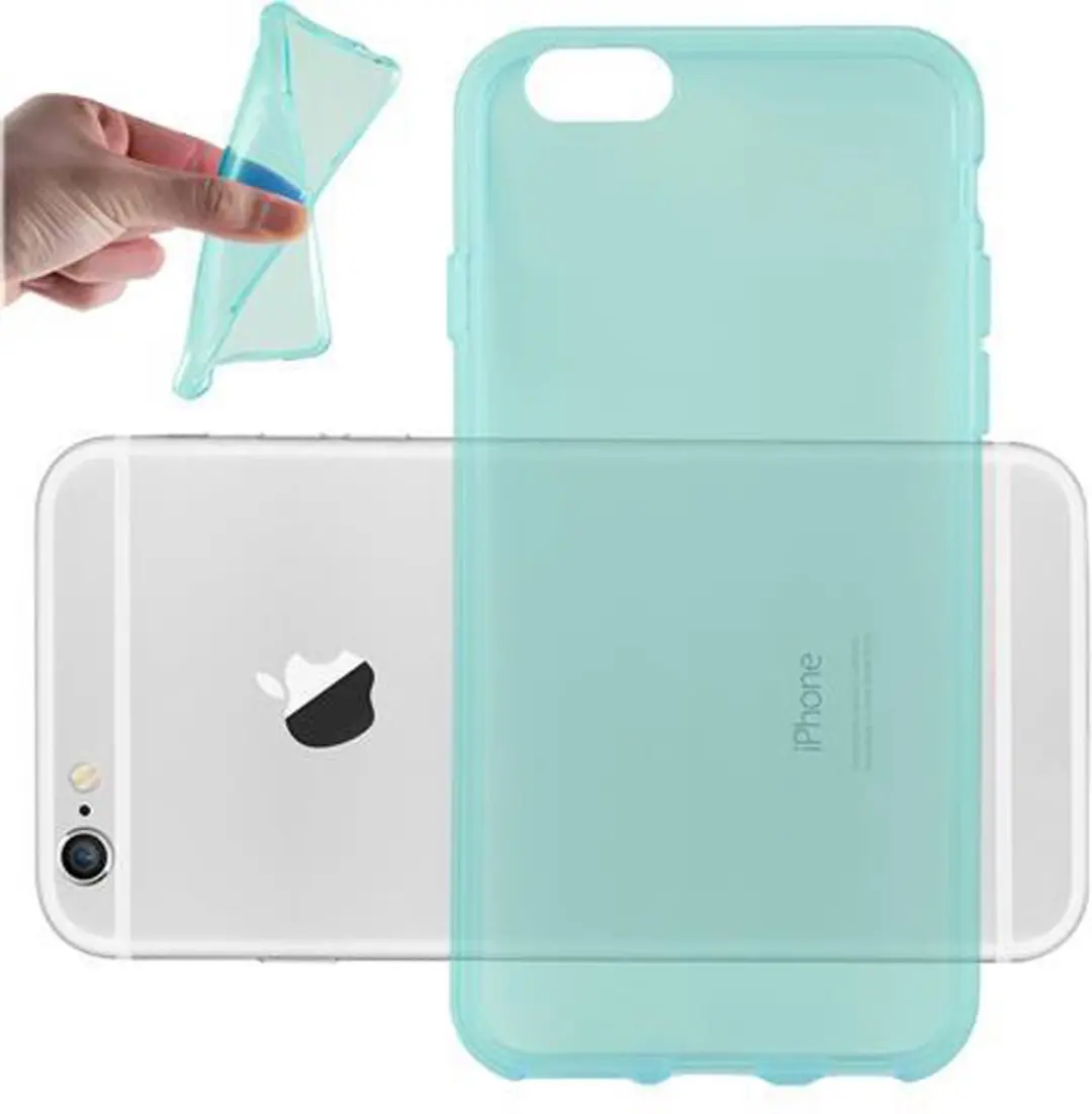 Cadorabo Hoesje geschikt voor Apple iPhone 6 / 6S in TRANSPARANT BLAUW