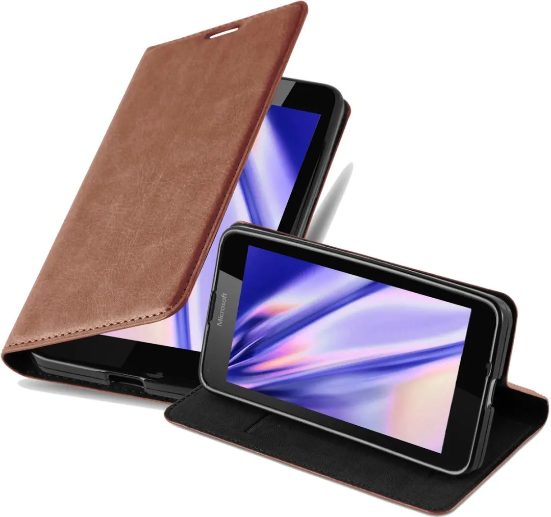 Cadorabo Hoesje geschikt voor Nokia Lumia 640 in CAPPUCCINO BRUIN