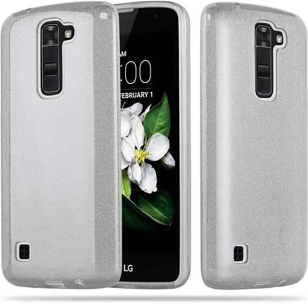 Cadorabo Hoesje geschikt voor LG K7 2016 in STAR STOF ZILVER