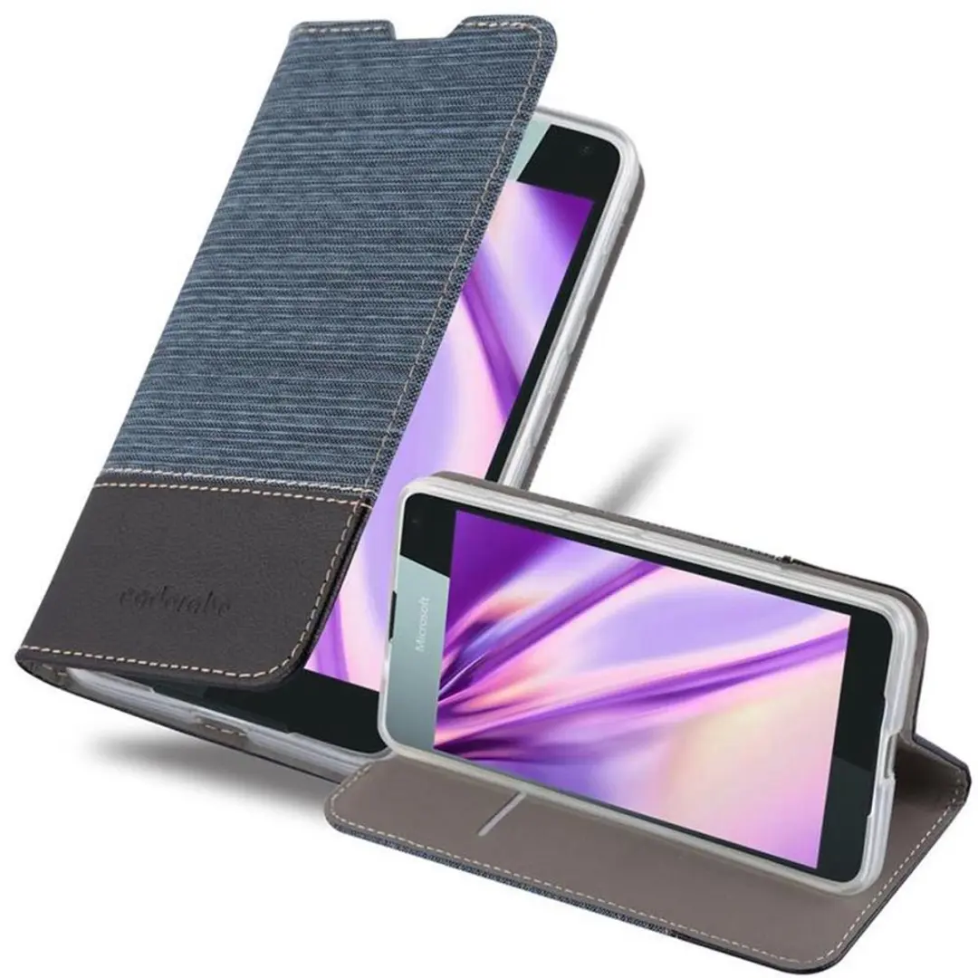 Cadorabo Hoesje geschikt voor Nokia Lumia 650 in DONKERBLAUW ZWART
