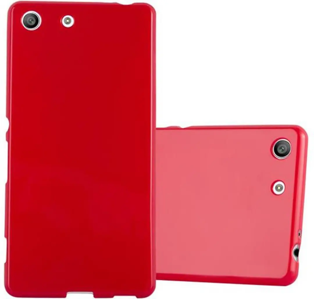 Cadorabo Hoesje geschikt voor Sony Xperia M5 in JELLY ROOD