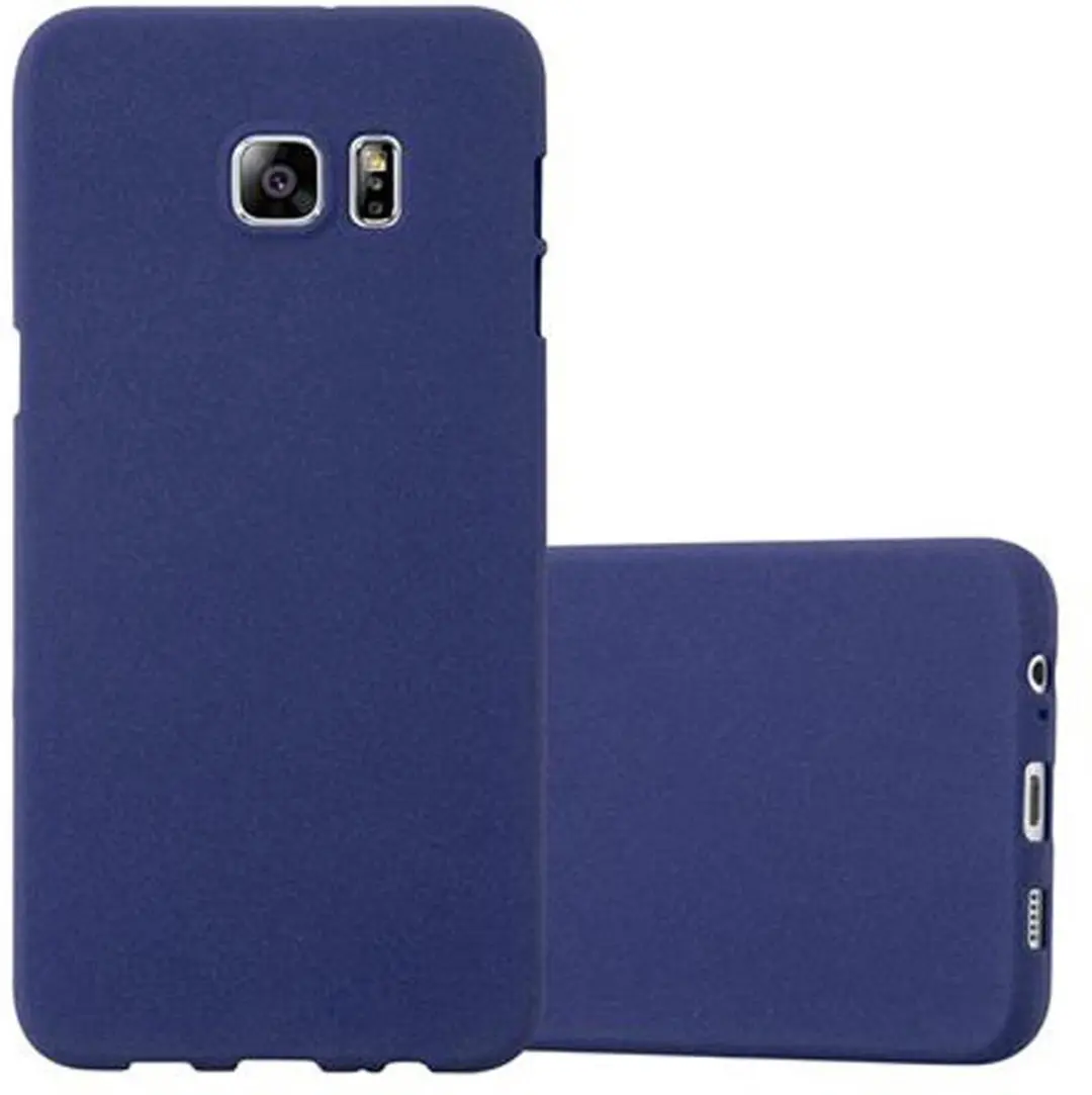 Cadorabo Hoesje geschikt voor Samsung Galaxy S6 EDGE PLUS in FROST DONKER BLAUW
