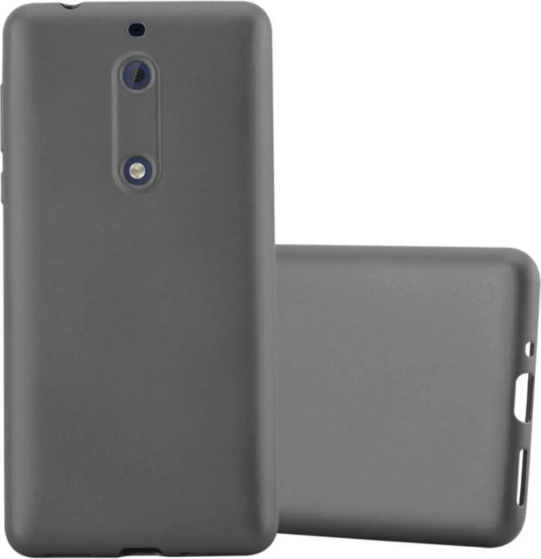 Cadorabo Hoesje geschikt voor Nokia 5 2017 in METALLIC GRIJS