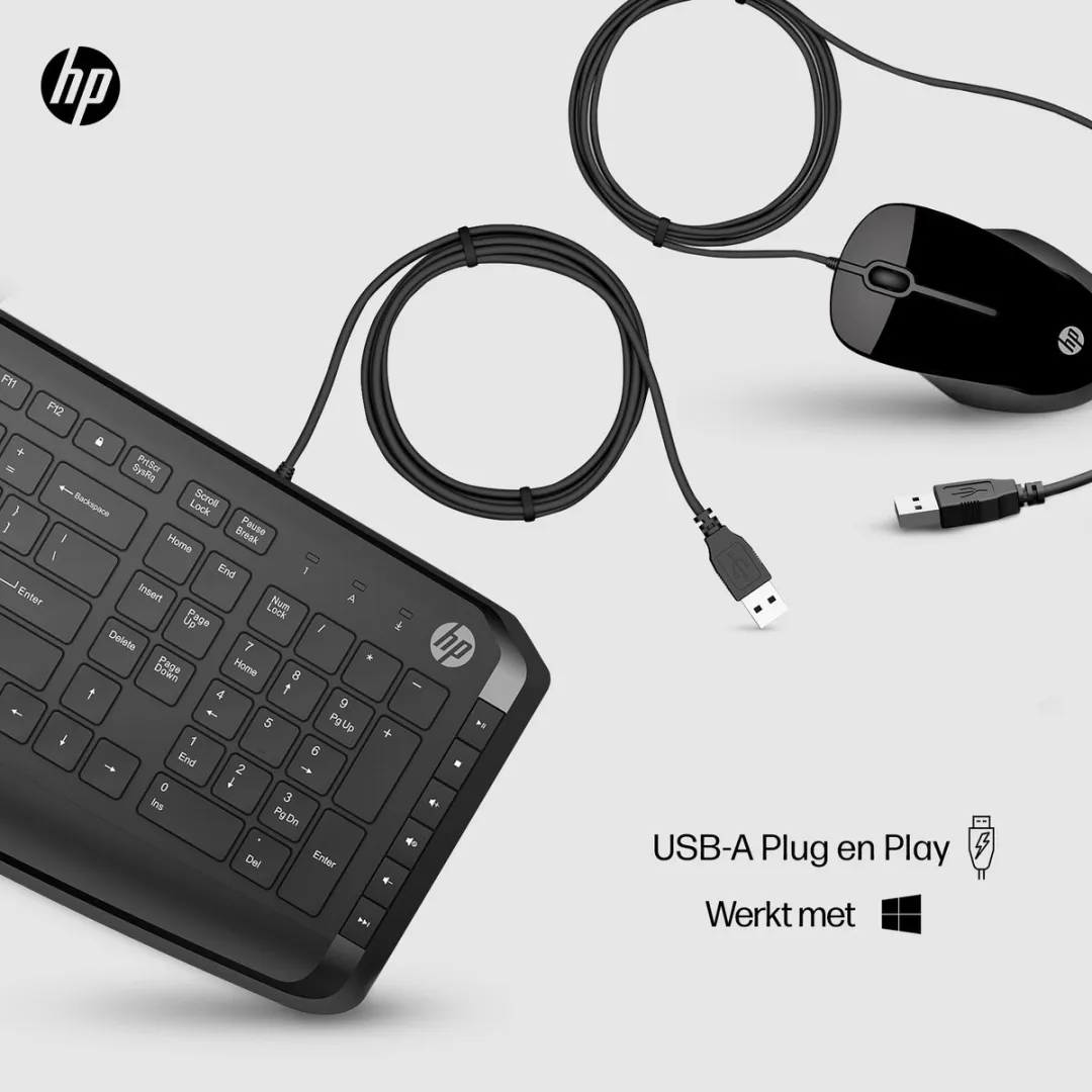 HP Pavilion 200 Bedraad Toetsenbord & Muis - Zwart - afbeelding 6 van 6