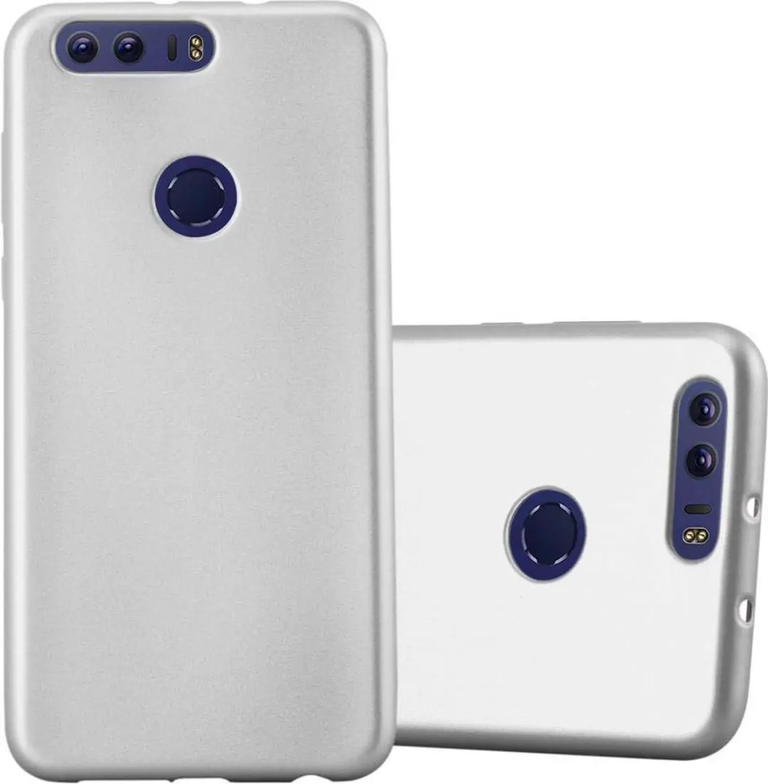 Cadorabo Hoesje geschikt voor Honor 8 / 8 PREMIUM in METALLIC ZILVER