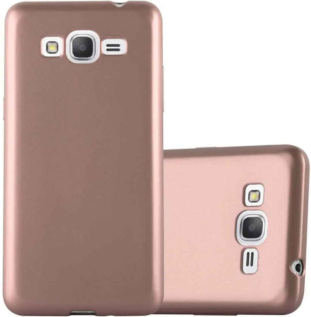 Cadorabo Hoesje geschikt voor Samsung Galaxy GRAND PRIME in METALLIC ROSE GOUD