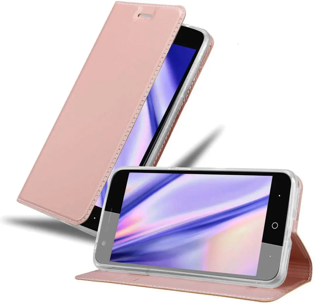 Cadorabo Hoesje geschikt voor ZTE Blade V8 in CLASSY ROSE GOUD