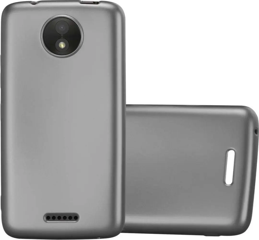 Cadorabo Hoesje geschikt voor Motorola MOTO C in METALLIC GRIJS
