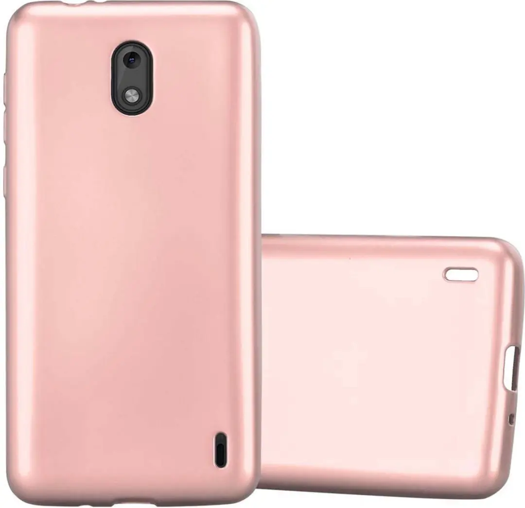 Cadorabo Hoesje geschikt voor Nokia 2 2017 in METALLIC ROSE GOUD