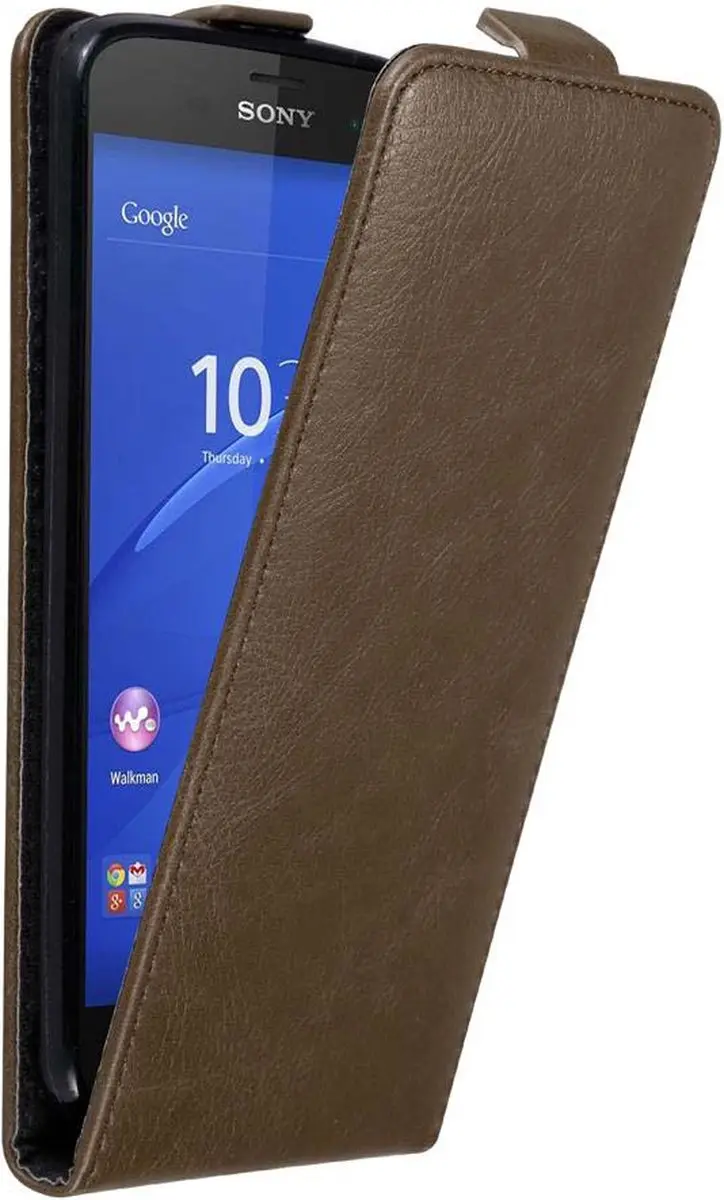 Cadorabo Hoesje geschikt voor Sony Xperia Z3 COMPACT in KOFFIE BRUIN