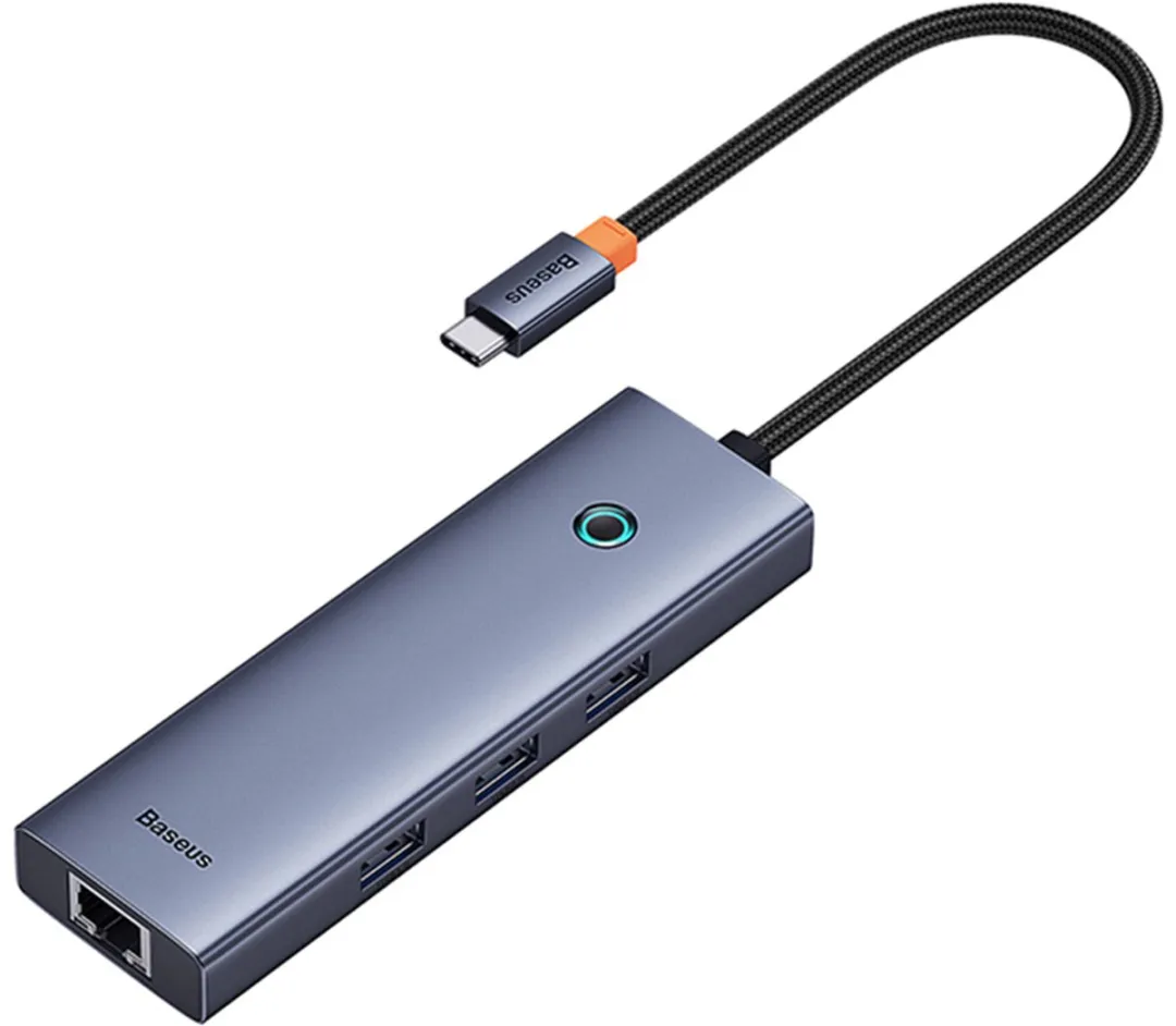 Baseus UltraJoy 6-Port USB 3.2 Gen 1 Type-C Hub - Grijs