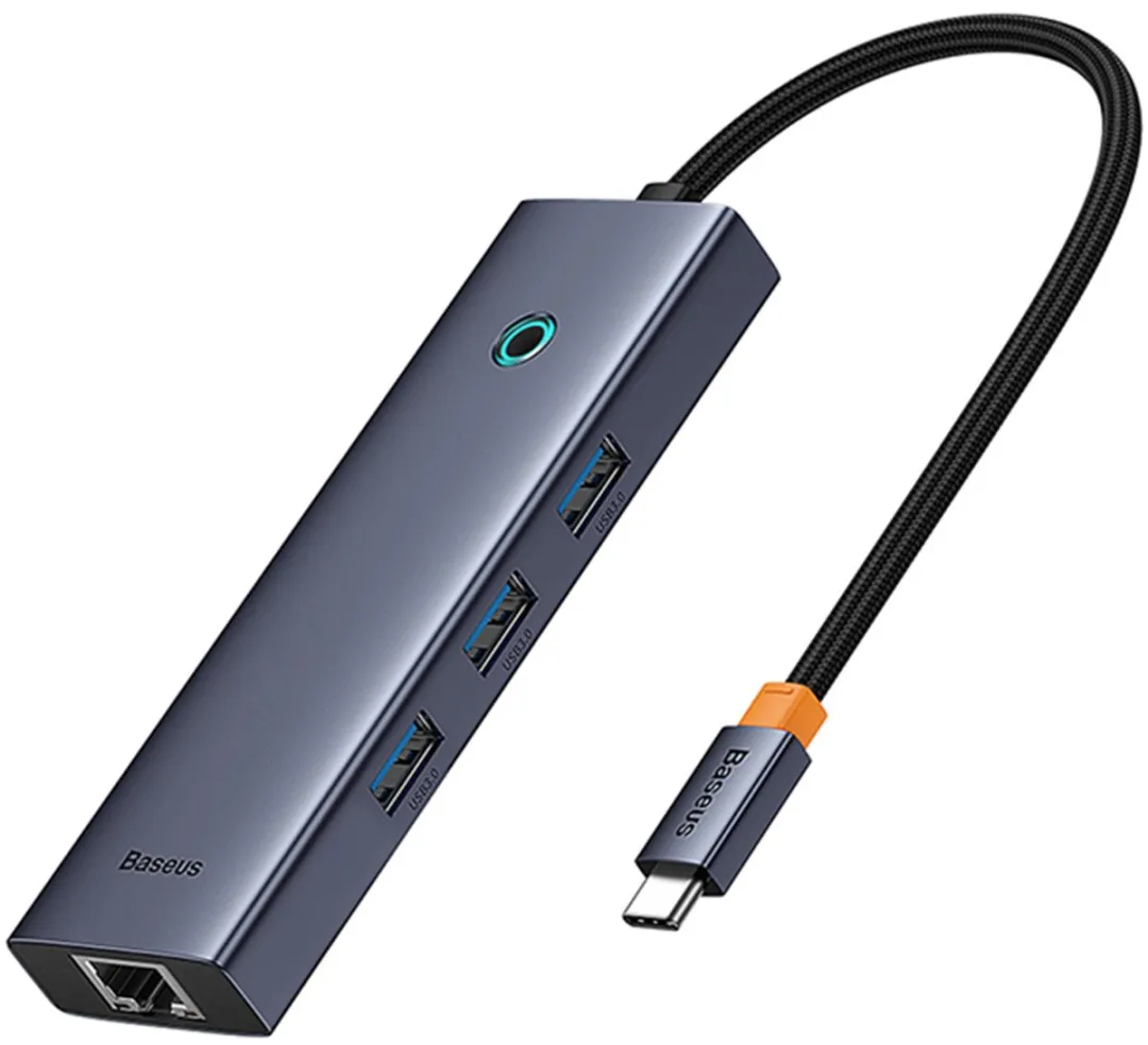 Baseus UltraJoy 6-Port USB 3.2 Gen 1 Type-C Hub - Grijs