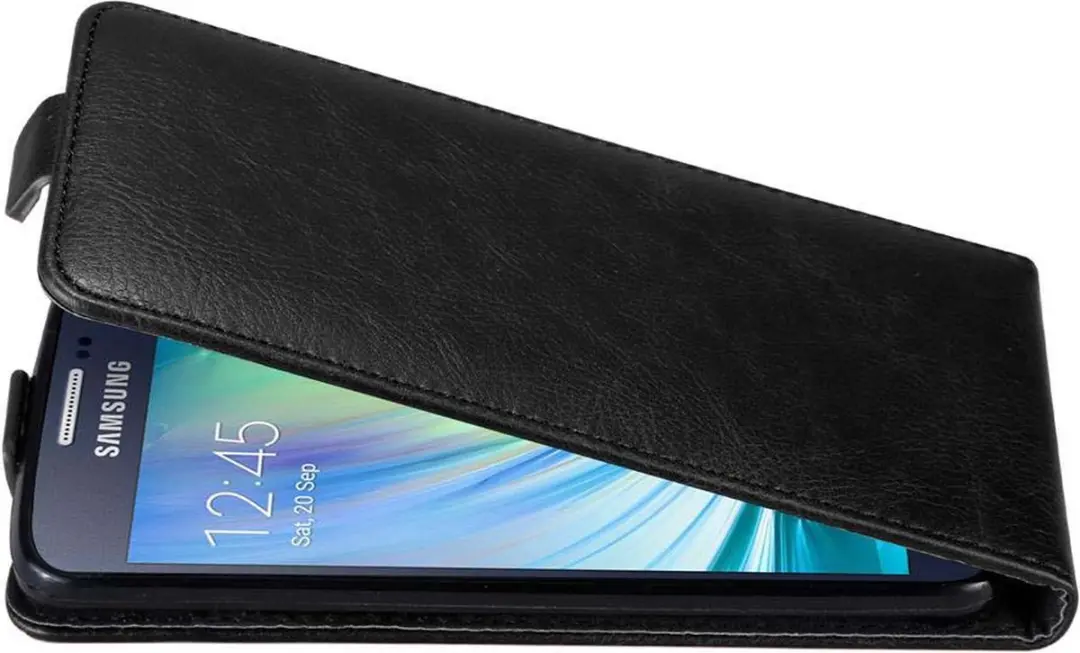 Cadorabo Hoesje geschikt voor Samsung Galaxy A3 2015 in ZWARTE NACHT