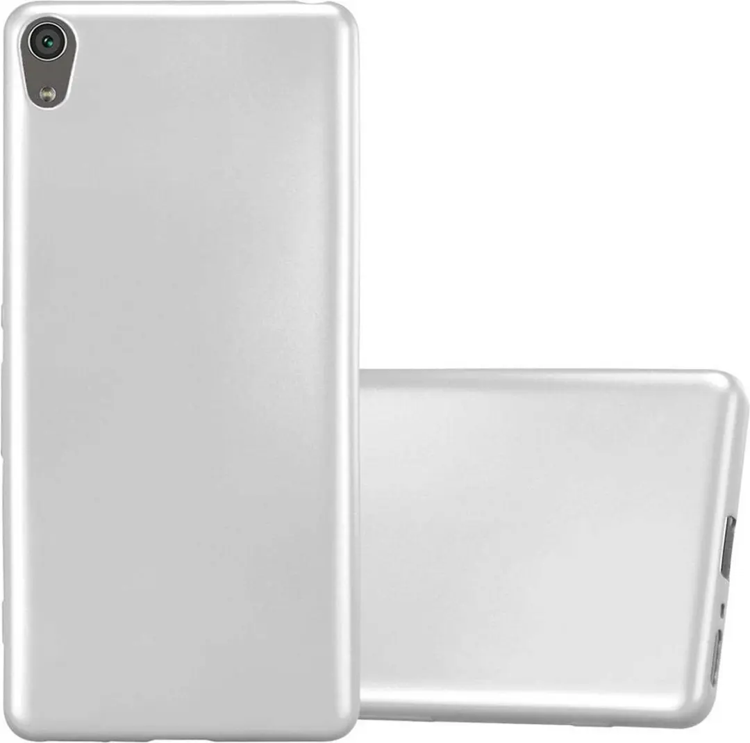 Cadorabo Hoesje geschikt voor Sony Xperia XA in METALLIC ZILVER