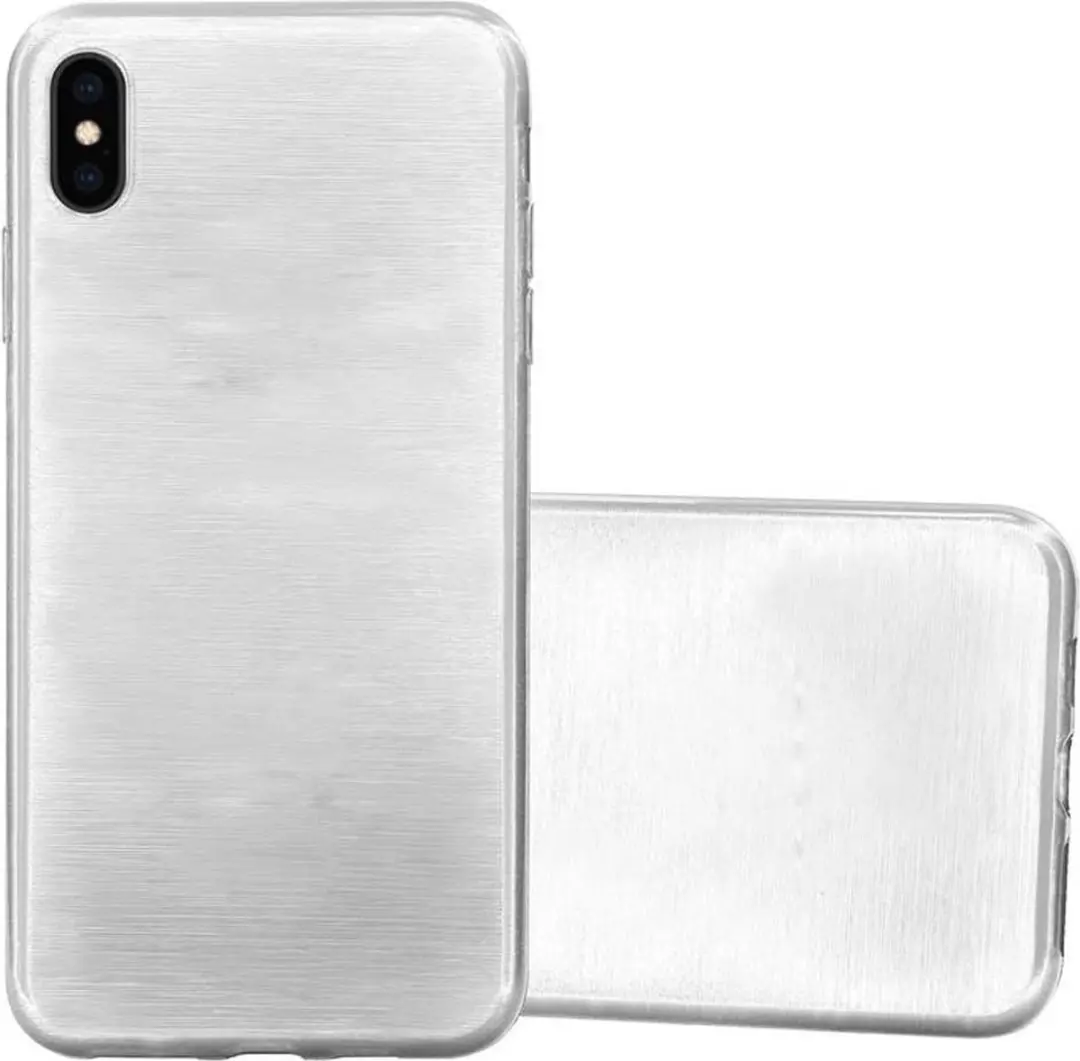 Cadorabo Hoesje geschikt voor Apple iPhone XS MAX in ZILVER
