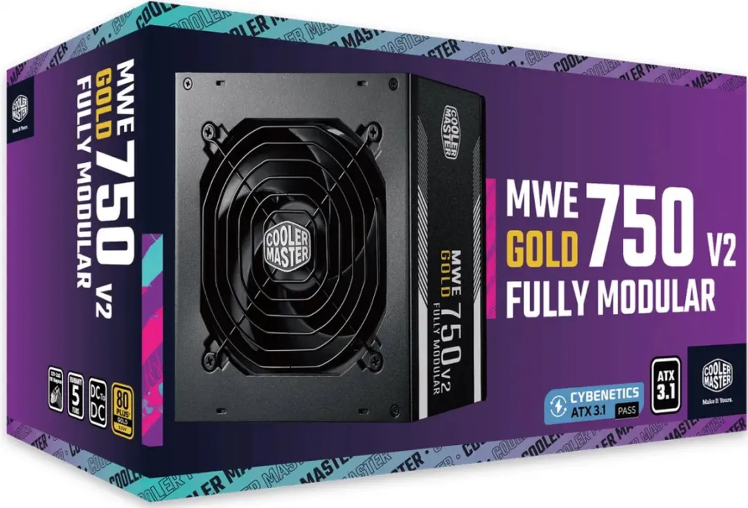 Cooler Master MWE Gold 750 V2 Voeding 750W - Modulair - Zwart