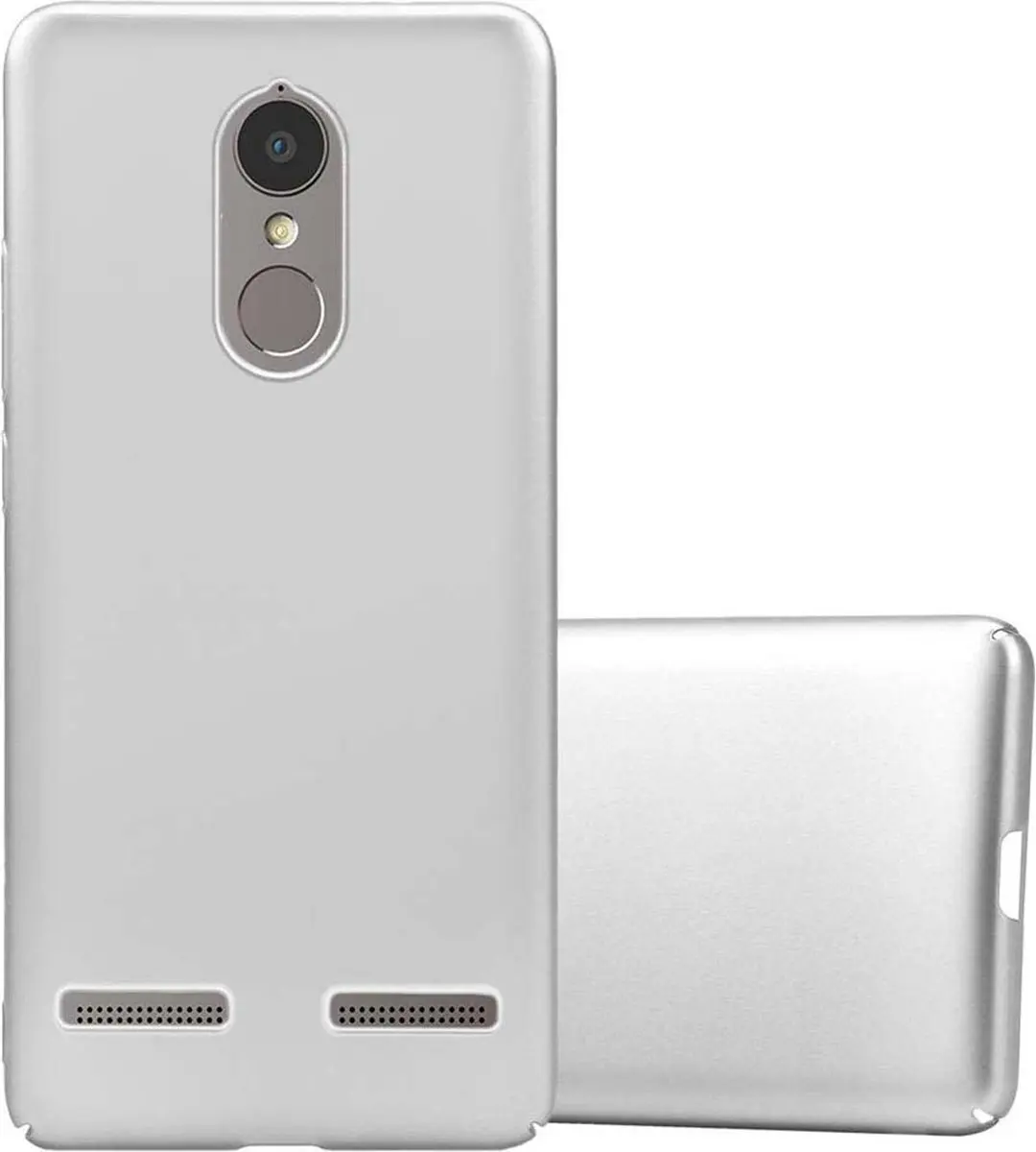 Cadorabo Hoesje geschikt voor Lenovo K6 / K6 POWER in METAAL ZILVER - Hard Case Cover beschermhoes in metaal look tegen krassen en stoten