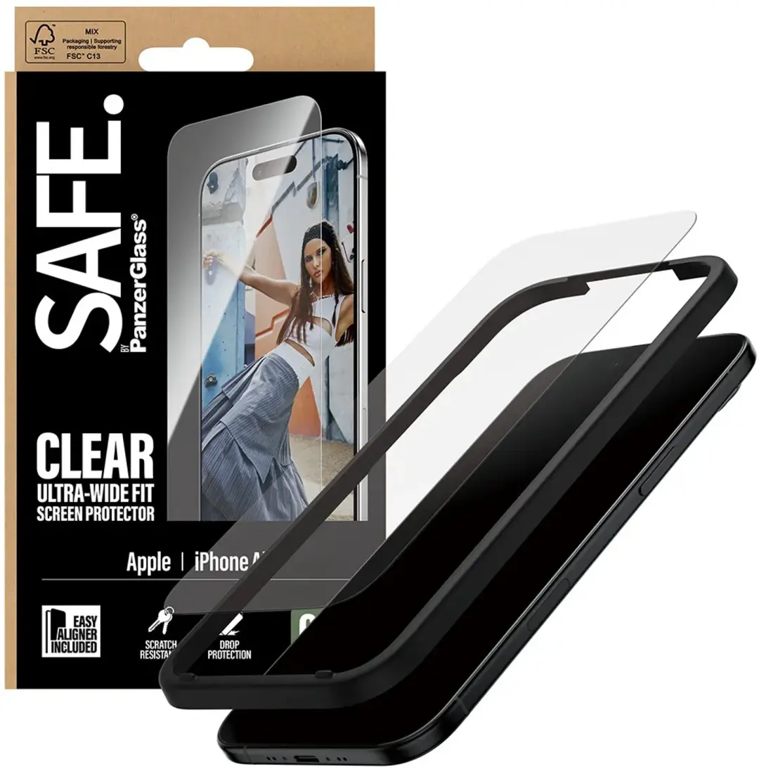 PanzerGlass SAFE Ultra-Wide-Fit Screenprotector iPhone Air - afbeelding 6 van 6