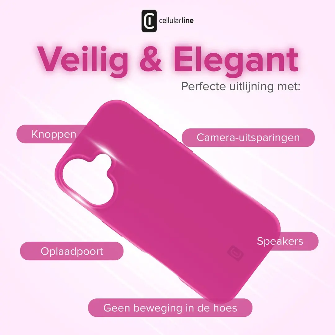 Cellularline Sensation SENSATIONIPH17P Hoesje - Roze - afbeelding 4 van 6