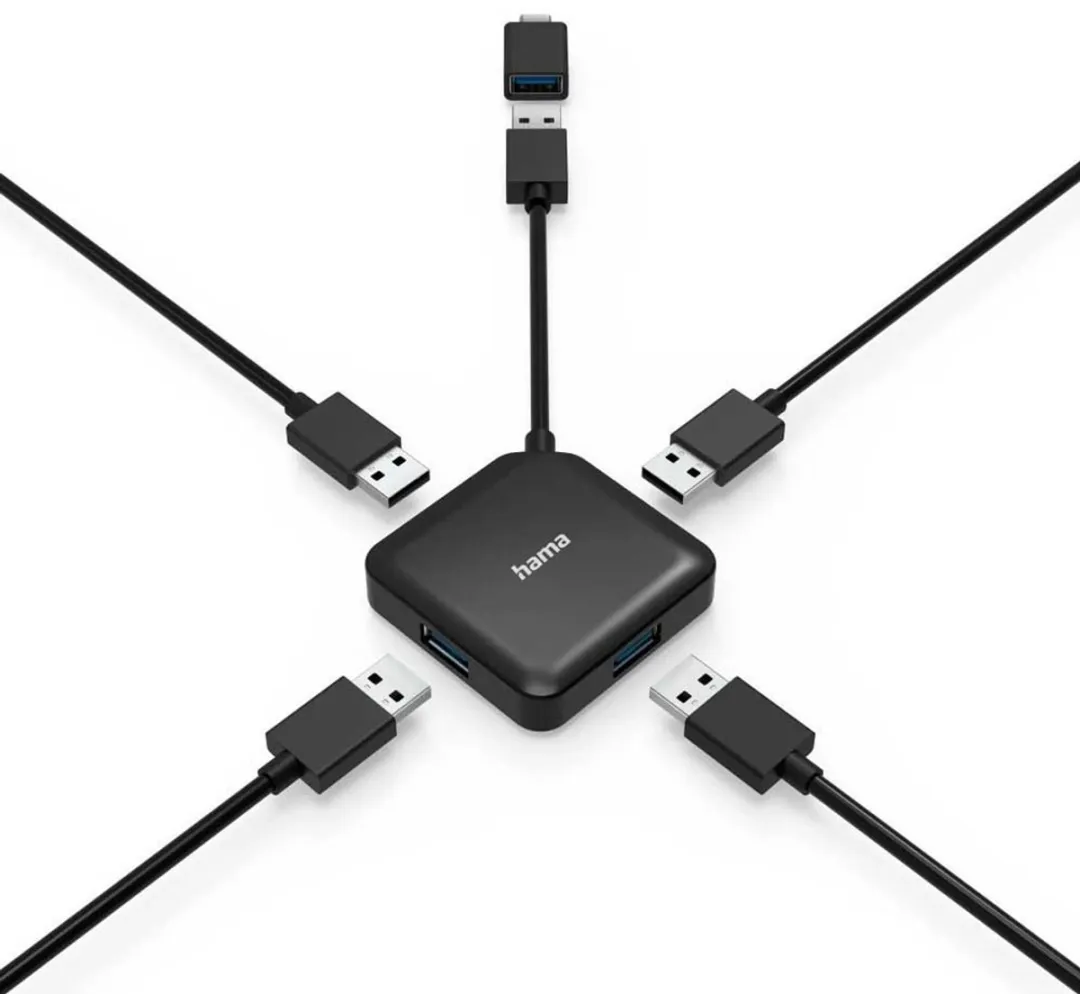 Hama USB Hub 00200116 - 1 Poort - Zwart
