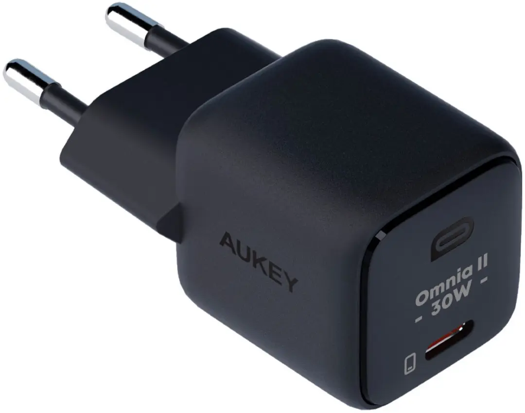 Aukey Omnia II Mini PA-B1L USB-lader 30W - Zwart - afbeelding 3 van 6